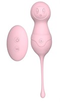 Нежно-розовые вагинальные шарики VAVA с пультом ДУ - фото 176844