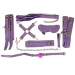 Пикантный набор БДСМ-аксессуаров фиолетового цвета - фото 178605