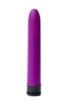 Фиолетовый гладкий вибратор с силиконовым напылением - 17,5 см. - фото 1403452