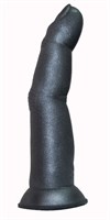 Черный анальный стимулятор в виде пальца на присоске - 15 см. - фото 40114