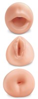 Комплект из 3 мастурбаторов All 3 Holes: вагина, анус, ротик - фото 163480