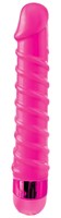 Розовый вибромассажер с винтовыми ребрышками Candy Twirl Massager - 16,5 см. - фото 163481