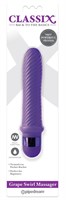 Фиолетовый ребристый вибромассажер Grape Swirl Vibe - 15,8 см. - фото 163485