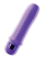 Фиолетовый ребристый вибромассажер Grape Swirl Vibe - 15,8 см. - фото 163486