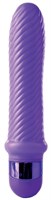 Фиолетовый ребристый вибромассажер Grape Swirl Vibe - 15,8 см. - фото 163484