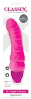 Розовый вибромассажер Mr. Right Vibrator - 18,4 см. - фото 163491