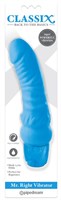 Голубой вибромассажер Classix Mr. Right Vibrator - 18,4 см. - фото 165518