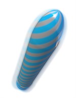Голубой вибратор Sweet Swirl Vibrator - 21,3 см. - фото 165526
