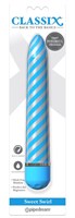 Голубой вибратор Sweet Swirl Vibrator - 21,3 см. - фото 165527