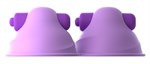 Фиолетовые виброприсоски-стимуляторы на соски Vibrating Nipple - фото 177508