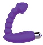 Фиолетовый массажер простаты с вибрацией - 10 см. - фото 179069