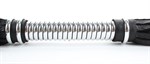 Черная плеть с серебристой ручкой - 44 см. - фото 100440