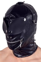 Маска на голову с отверстиями для глаз и рта Imitation Leather Mask - фото 192666