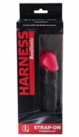 Страпон Harness Realistic с розовой головкой - 17,8 см. - фото 171349