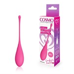 Розовый каплевидный вагинальный шарик со шнурочком - фото 308230