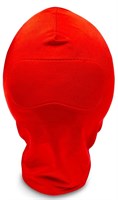 Закрытый красный шлем-маска без прорезей - фото 100450