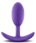 Фиолетовая анальная пробка Wearable Vibra Slim Plug Medium - 10,1 см.  - фото 162456