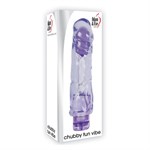 Фиолетовый вибратор-реалистик CHUBBY FUN VIBE - 19 см. - фото 161699