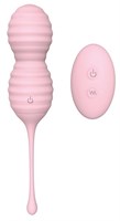 Розовые вагинальные виброшарики BEEHIVE - фото 296398