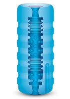 Голубой мастурбатор с вибрацией Zolo Backdoor Squeezable Vibrating Stroker - фото 164018
