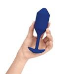 Синяя пробка для ношения с вибрацией Snug Plug 4 - 14 см. - фото 93819