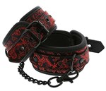 Черно-красные оковы с цепочкой ANKLE CUFFS 119565 - фото 93855