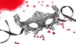 Черная ажурная текстильная маска  Амели - фото 470525
