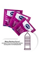 Рифленые презервативы RITEX LUST с пупырышками - 3 шт. - фото 1364118