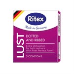 Рифленые презервативы RITEX LUST с пупырышками - 3 шт. - фото 185492