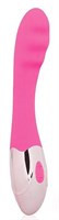 Розовый ребристый вибромассажер с 10 режимами вибрации - фото 178664