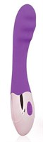 Фиолетовый ребристый вибромассажер с 10 режимами вибрации - фото 178668