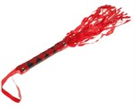 Красно-черная плеть с ромбами на ручке - 42 см. - фото 66784