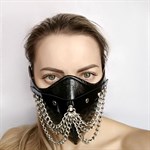 Чёрная маска на нижнюю часть лица  Шахерезада  - фото 94131