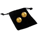 Вагинальные шарики 24К GOLD PLATED PLEASURE BALLS с золотым покрытием - фото 179050