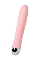 Розовый силиконовый вибратор с функцией нагрева и пульсирующими шариками FAHRENHEIT - 19 см. - фото 1404327