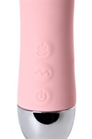 Розовый силиконовый вибратор с функцией нагрева и пульсирующими шариками FAHRENHEIT - 19 см. - фото 1404337