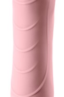 Розовый силиконовый вибратор с функцией нагрева и пульсирующими шариками FAHRENHEIT - 19 см. - фото 1404338
