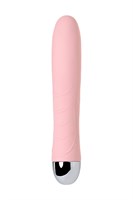 Розовый силиконовый вибратор с функцией нагрева и пульсирующими шариками FAHRENHEIT - 19 см. - фото 1404328