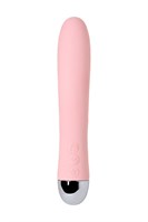 Розовый силиконовый вибратор с функцией нагрева и пульсирующими шариками FAHRENHEIT - 19 см. - фото 67193