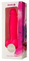 Розовый фаллоимитатор-реалистик Adam S - 18,5 см. - фото 94640