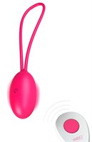 Розовое виброяйцо VeDO Peach с пультом ДУ - фото 94642