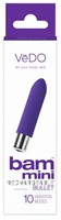 Фиолетовая вибропуля VeDO Bam Mini - 9,5 см. - фото 67409
