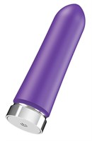 Фиолетовая перезаряжаемая вибропуля VeDO Bam - 9,7 см. - фото 189899