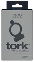 Чёрное виброкольцо VeDO Tork - фото 94735