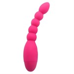 Розовый анальный вибростимулятор-елочка Lovers Beads - 19 см. - фото 160321