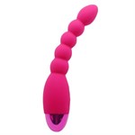 Розовый анальный вибростимулятор Lovers Beads - 19 см.  - фото 173081