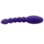 Фиолетовый анальный вибростимулятор-елочка Lovers Beads - 19 см. - фото 160325