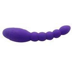 Фиолетовый анальный вибростимулятор-елочка Lovers Beads - 19 см. - фото 160326