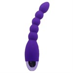 Фиолетовый анальный вибростимулятор Lovers Beads - 19 см. - фото 173084