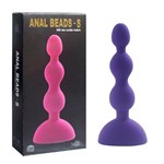 Фиолетовый анальный вибростимулятор Anal Beads S - 14,5 см.  - фото 173089